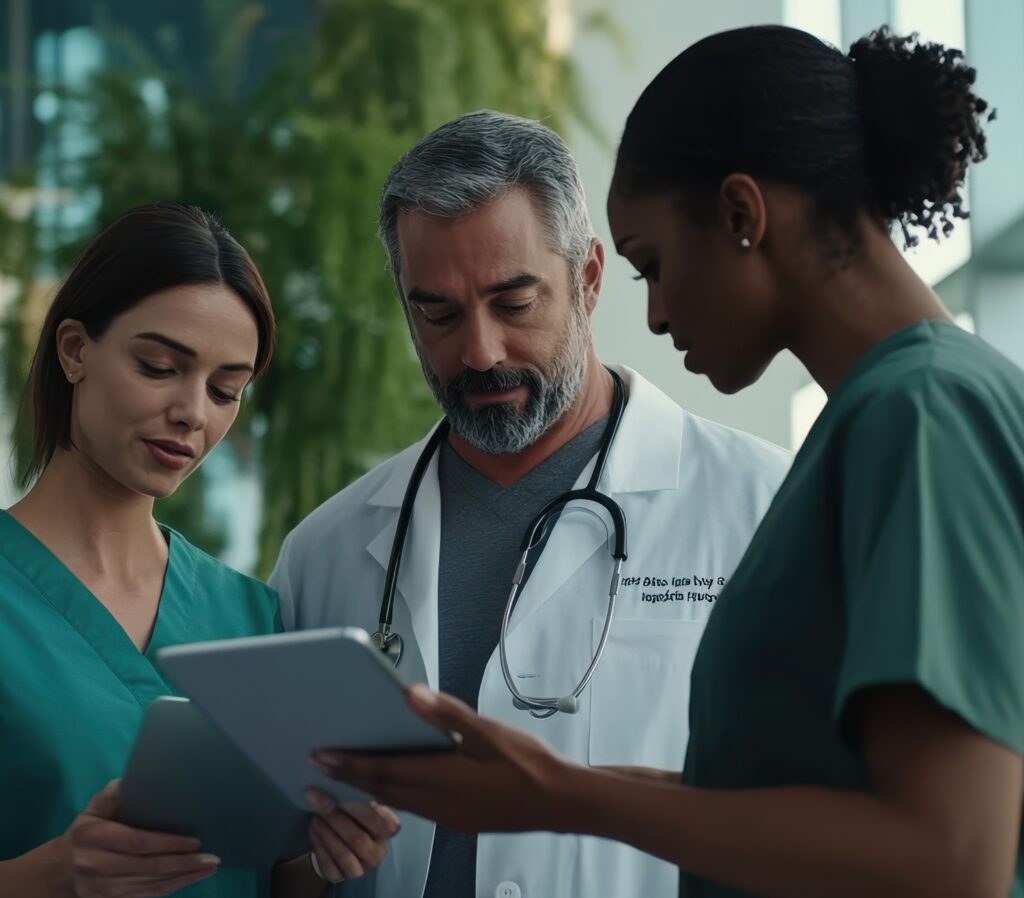 The medical team in action